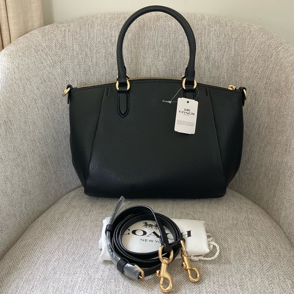 Coach Elise Satchel Pebble Leather Crossbody Shoulder Bag - Picture 7 of 14